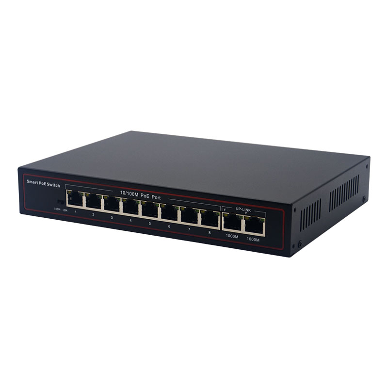  8+2 port Gigabit POE Switch with 2 port10/100/1000Mbps Uplink