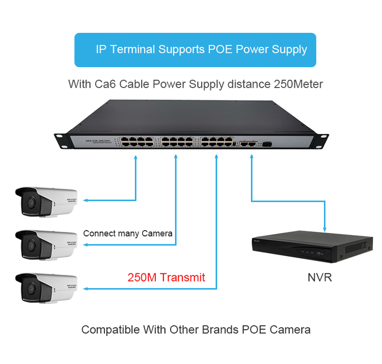  8+2 port Gigabit POE Switch with 2 port10/100/1000Mbps Uplink