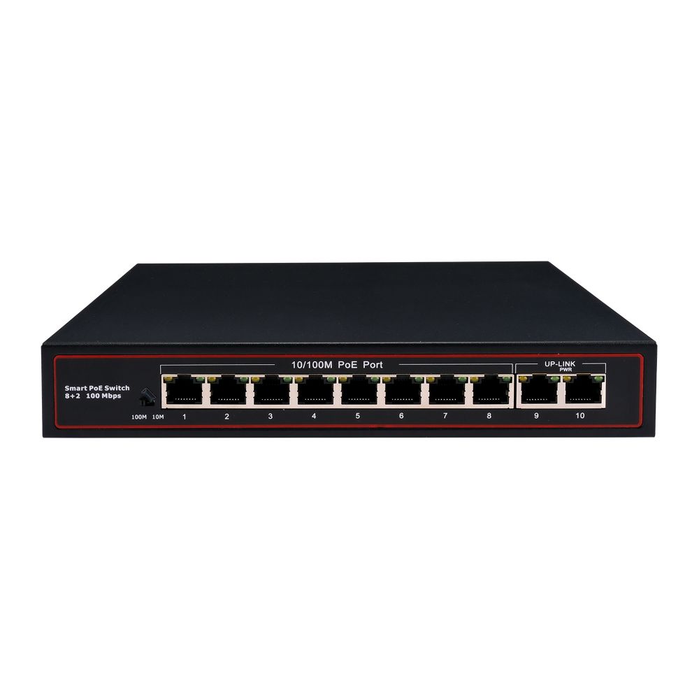  8+2 port Gigabit POE Switch with 2 port10/100/1000Mbps Uplink