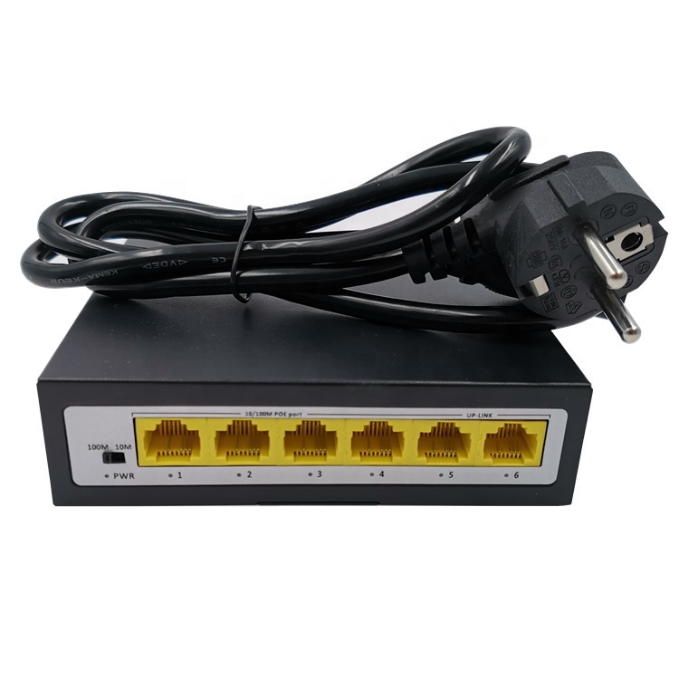 4+2 port 100Mbps POE Switch with 2 port10/100 Mbps Uplink