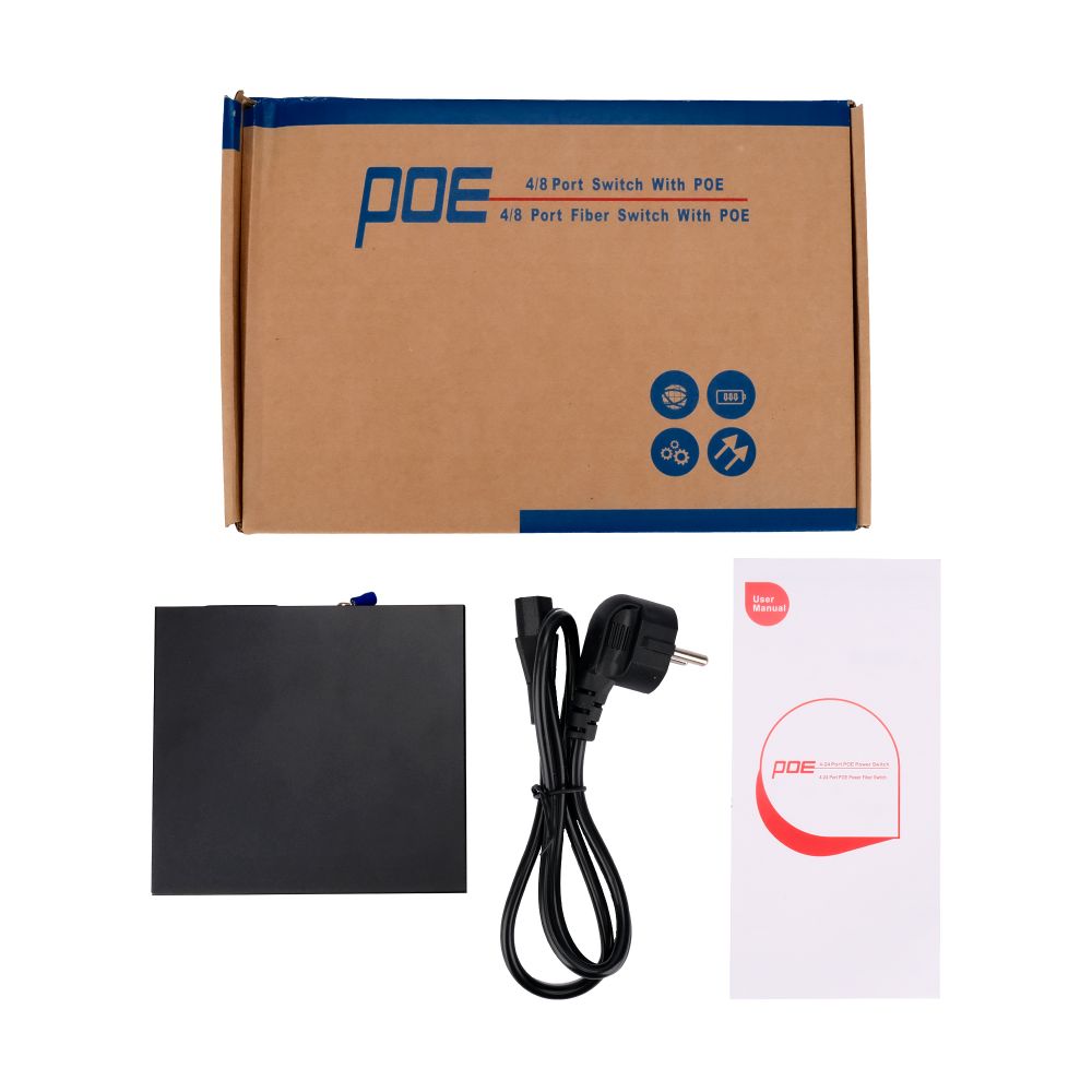 4+2 port 100Mbps POE Switch with 2 port10/100 Mbps Uplink