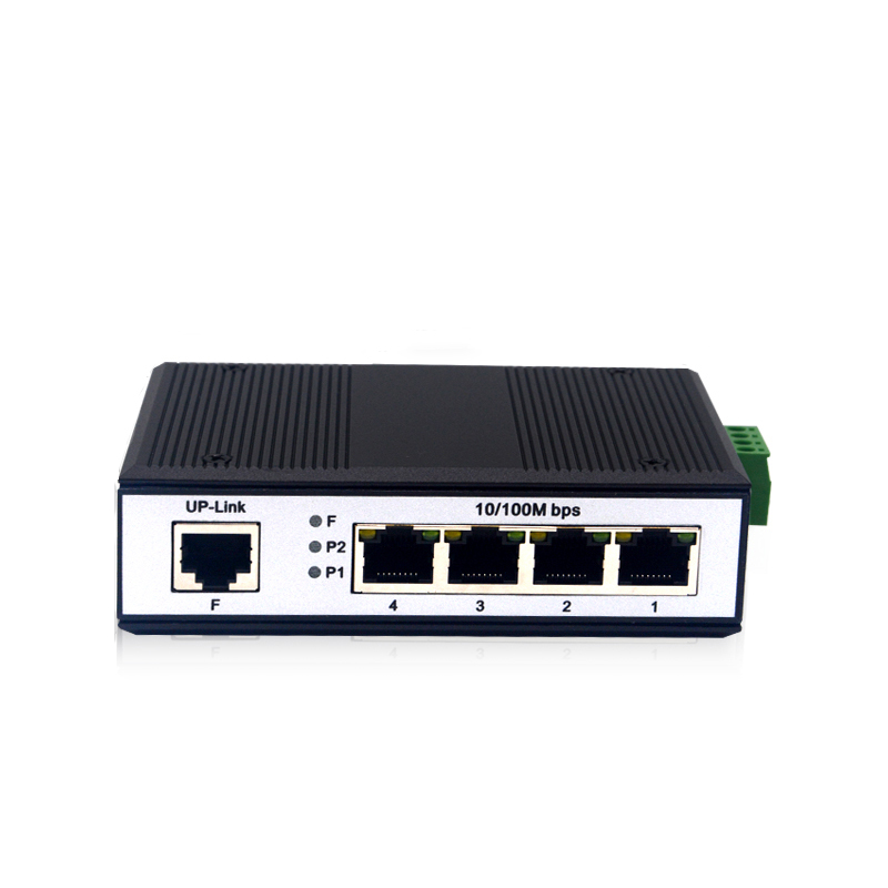 4 Port 100Mbps Ethernet Industrial POE Switch DIN-Rail