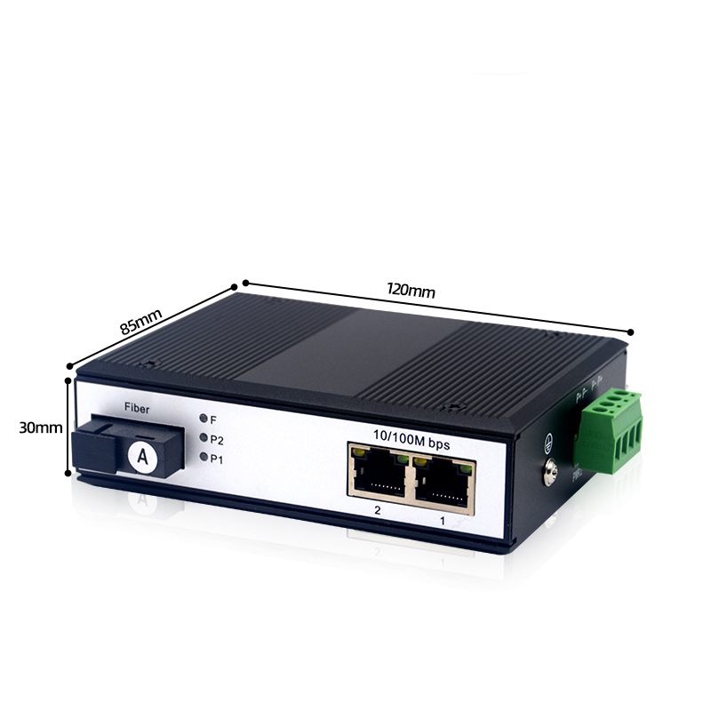 1 Port SC 1/2/4/8  Port 100Mbps Ethernet Industrial POE Switch DIN-Rail 