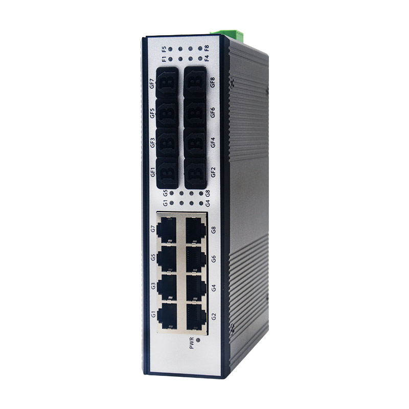 8*SFP 8 Port RJ45  Gigabit Ethernet Industrial Switch DIN-Rail