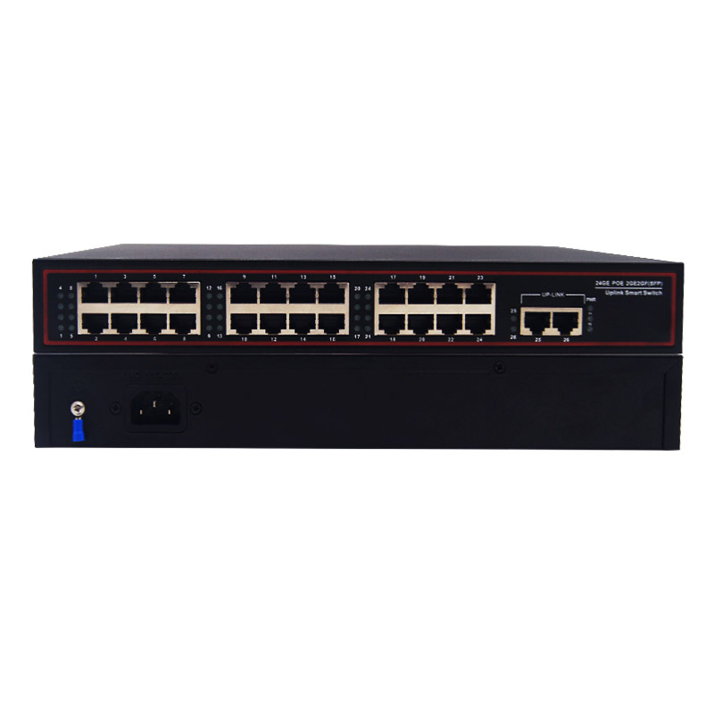 Desktop Type 24+2 port Gigabit POE Switch with 2 port 10/100/1000Mbps Uplink