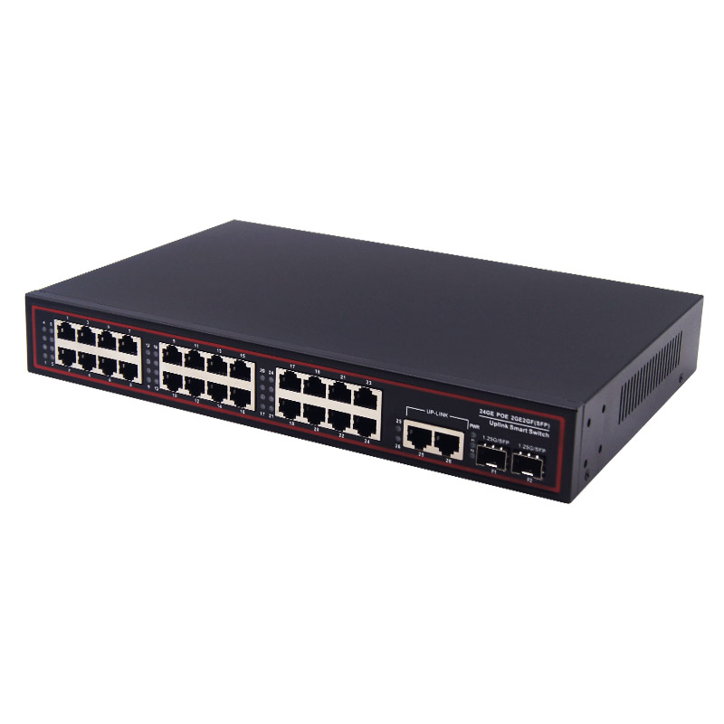 Desktop Type 24+2 +2 port Gigabit POE Switch with 2 port 10/100/1000Mbps Uplink 2*SFP