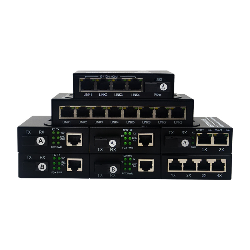 24 fiber 8* RJ45 Gigabit  Fiber Media Converter