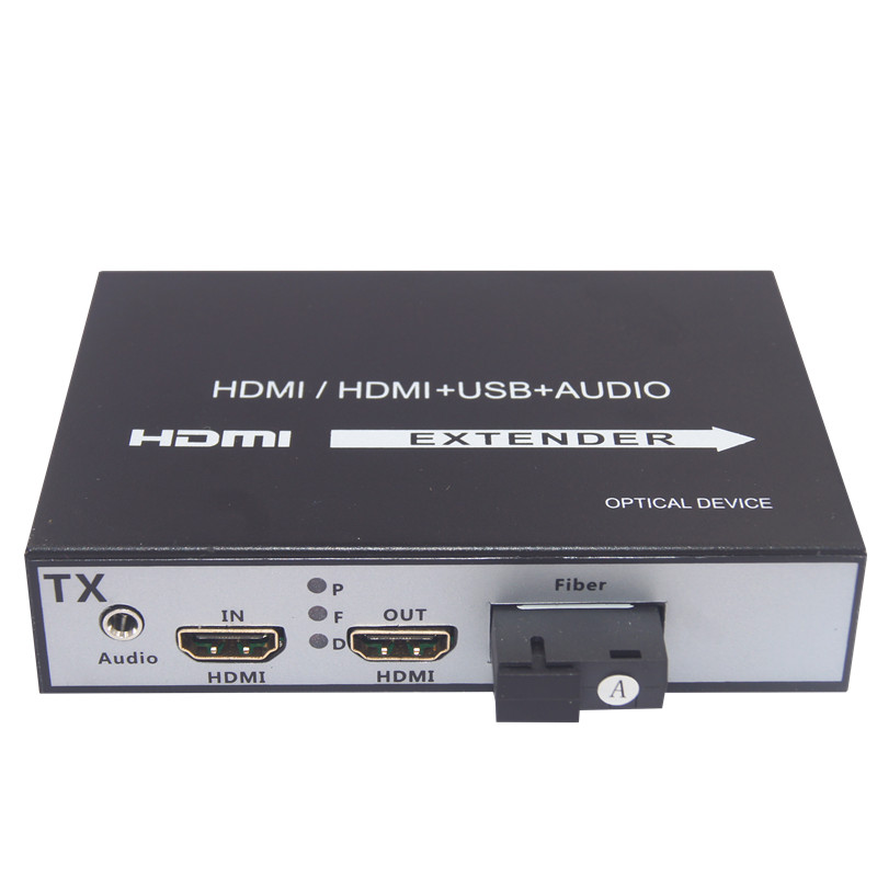 With USB KVM Loop Fiber to HDMI Converter 20km