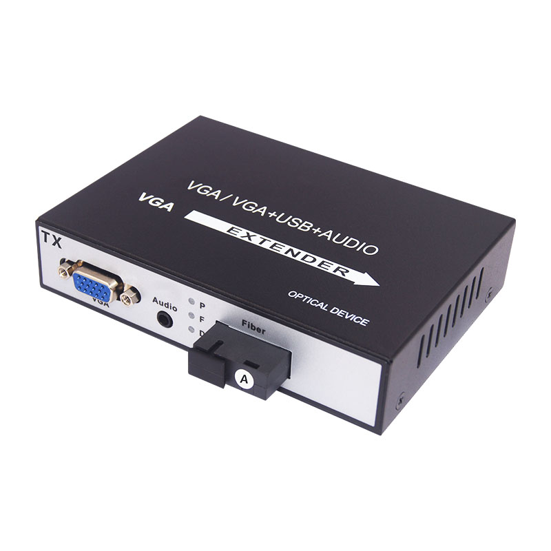  With USB Fiber to VGA Converter 