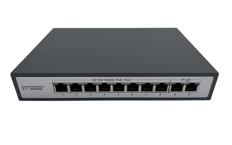  8+2 port Gigabit POE Switch with 2 port10/100/1000Mbps Uplink