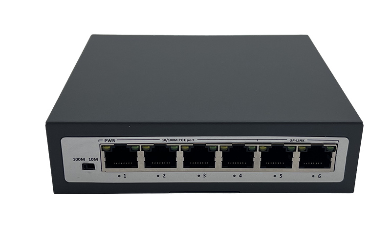 4+2 port 100Mbps POE Switch with 2 port10/100 Mbps Uplink