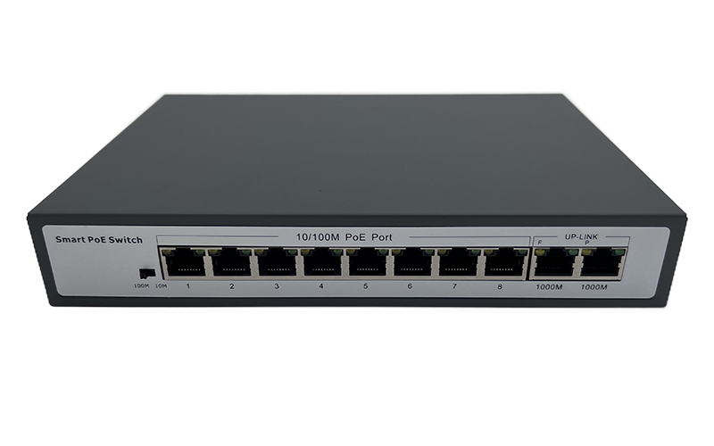  8+2 port 100Mbps POE Switch with 2 port 10/100/1000Mbps Uplink